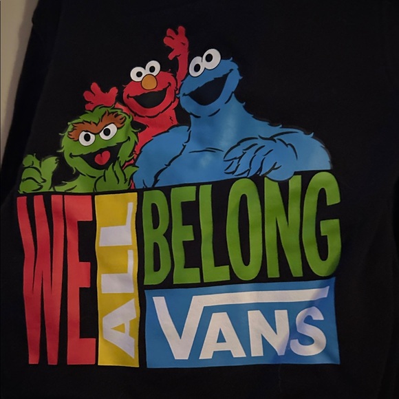 Vans Black Hoodie with Red Elmo and Green Logo - Picture 3 of 6